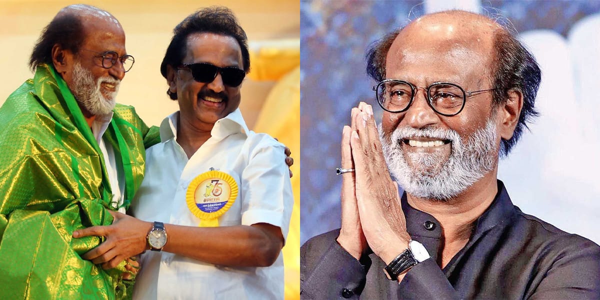 rajinikanth and M. K. Stalin