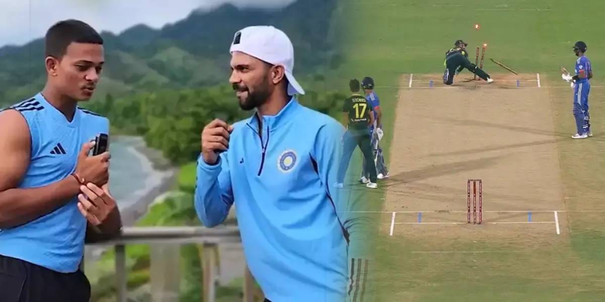 Yashasvi Jaiswal - Ruturaj Gaikwad - INDvAUS t20 run out