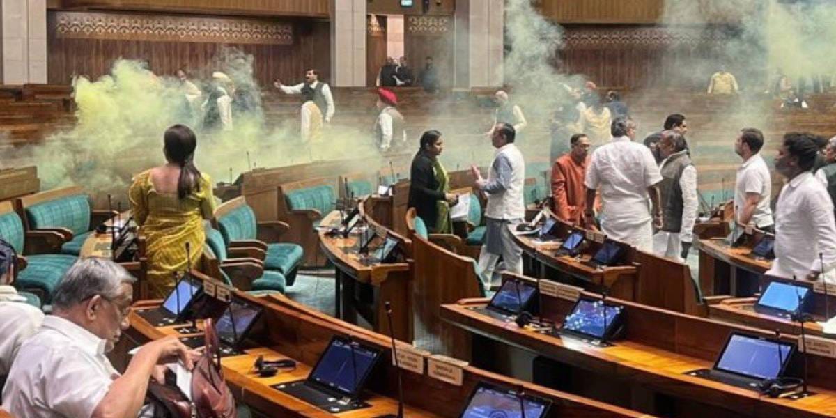 Two individuals jumped into lok sabha Parliment
