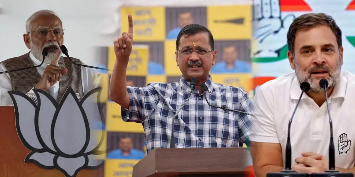 PM Modi - Arvind Kejriwal - Rahul Gandhi