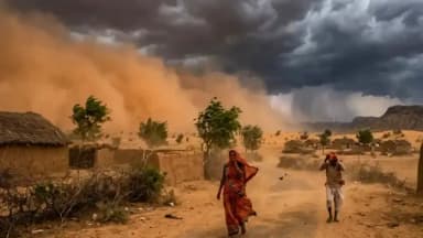 இது இரவா இல்லை பகலா? ராஜஸ்தானில் கடும் புழுதிப் புயல்!