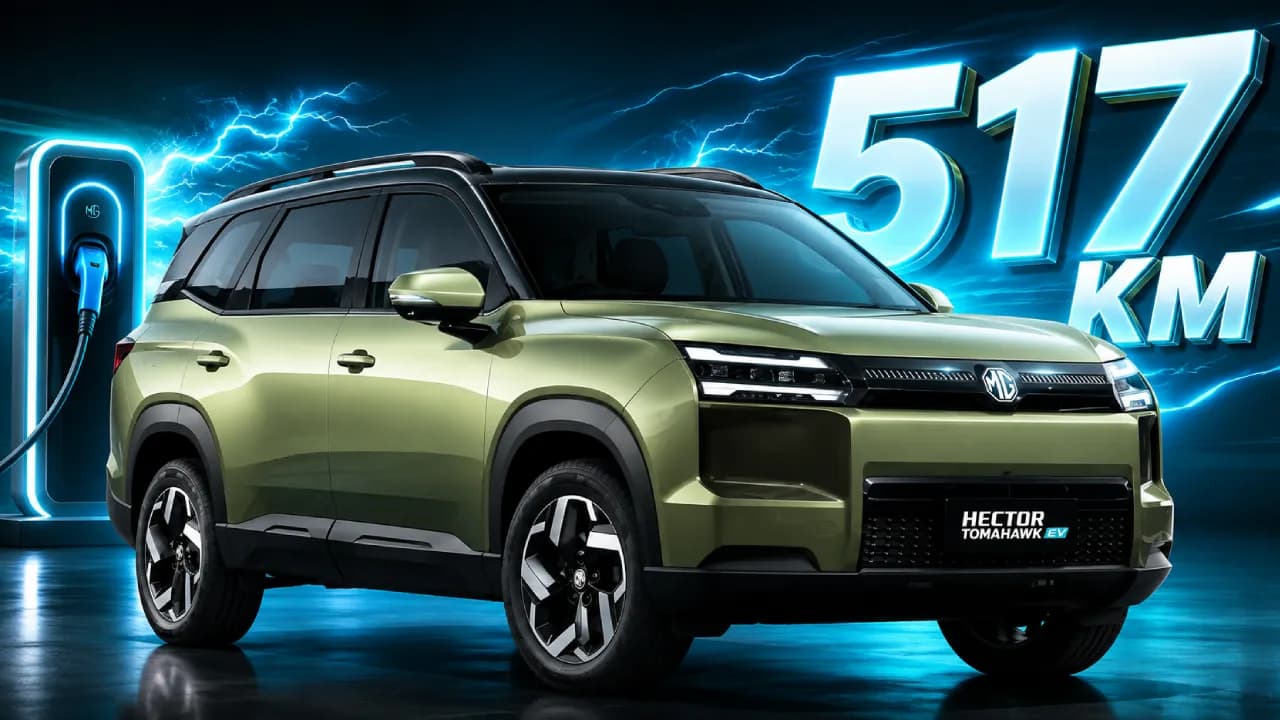 ஒருமுறை சார்ஜ் செய்தால் 517 கி.மீ...புதிய MG Hector Tomahawk EV அறிமுகம்!