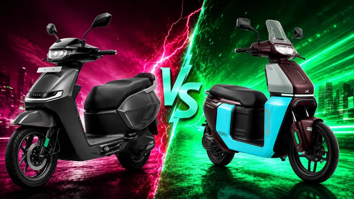 ஒரு லட்சம் பட்ஜெட்டுக்கு 200 கிமீ மைலேஜ் ஸ்கூட்டர்...Ather Konark vs TVS Orbiter எது பெஸ்ட்?