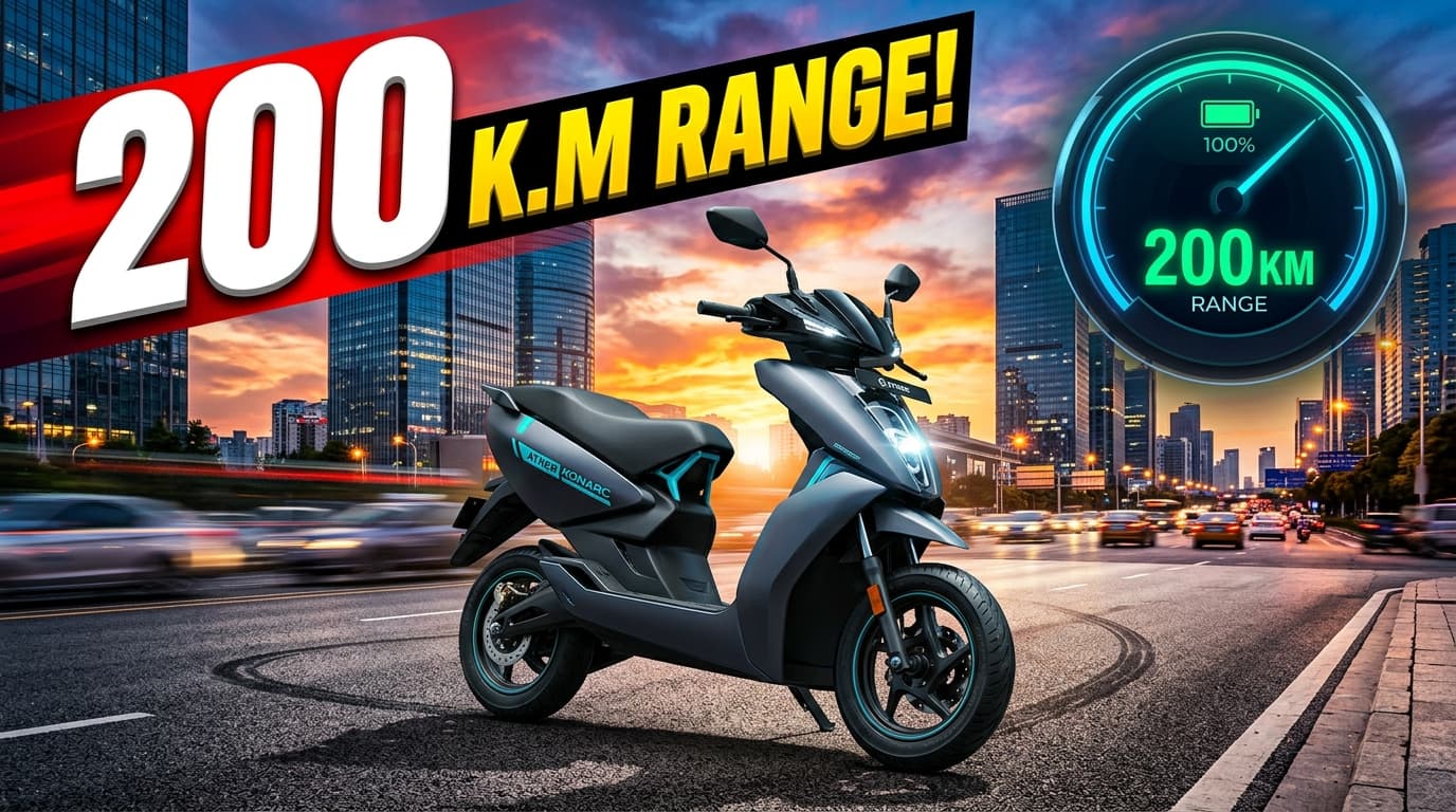 ஒரே சார்ஜில் 200 கி.மீ! ஏதர் கொனார்க் புதிய எலெக்ட்ரிக் ஸ்கூட்டர் ஆகஸ்ட் 29-ல் களம் இறங்குகிறது!