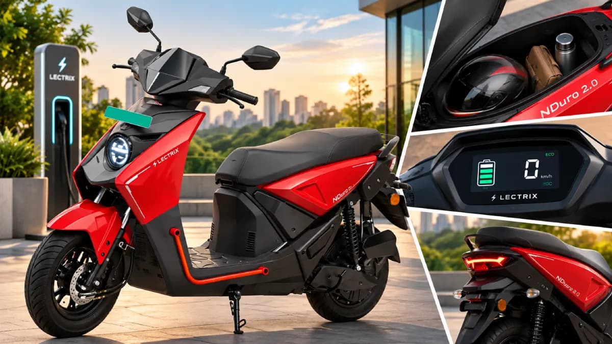 42 லிட்டர் பூட் ஸ்பேஸ்... 120 கி.மீ ரேஞ்ச்! புதிய Lectrix NDuro 2.0 எலக்ட்ரிக் ஸ்கூட்டர்!