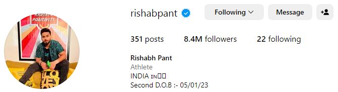 Rishab pant dob