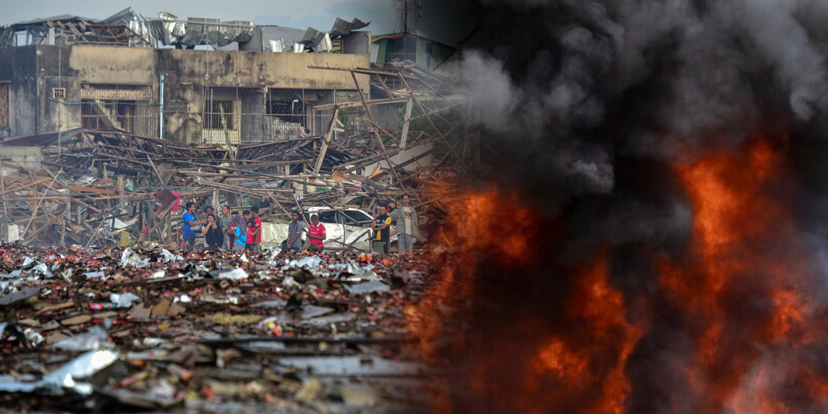 Blast at firework Thailand