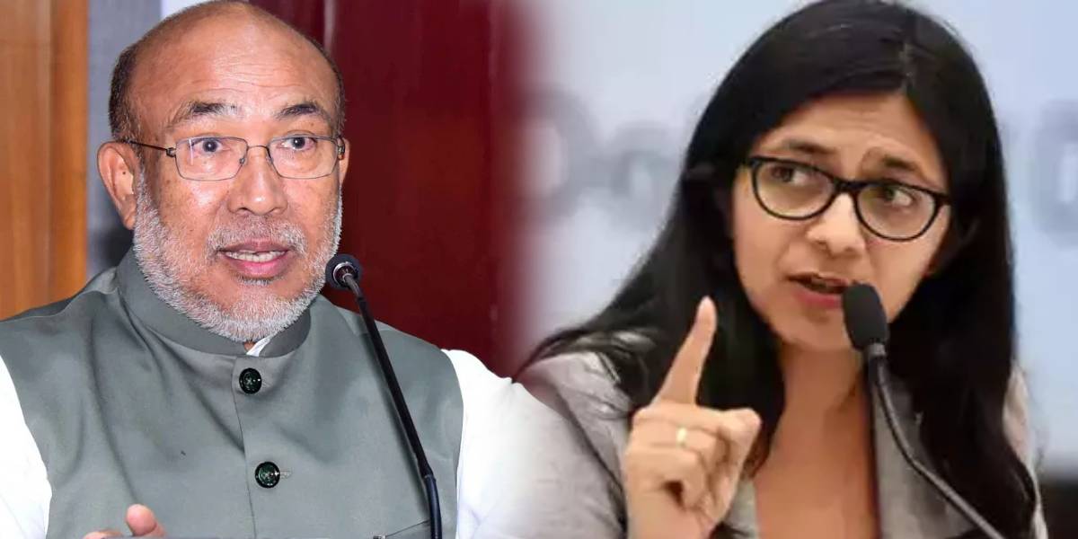 Manipur CM N Biren Singh - Swati Maliwal, Delhi Commission for Women Chief