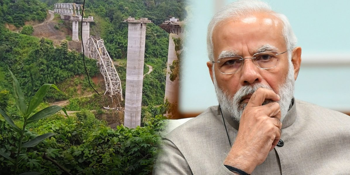 Mizoram BridgeCollapsed -MODI