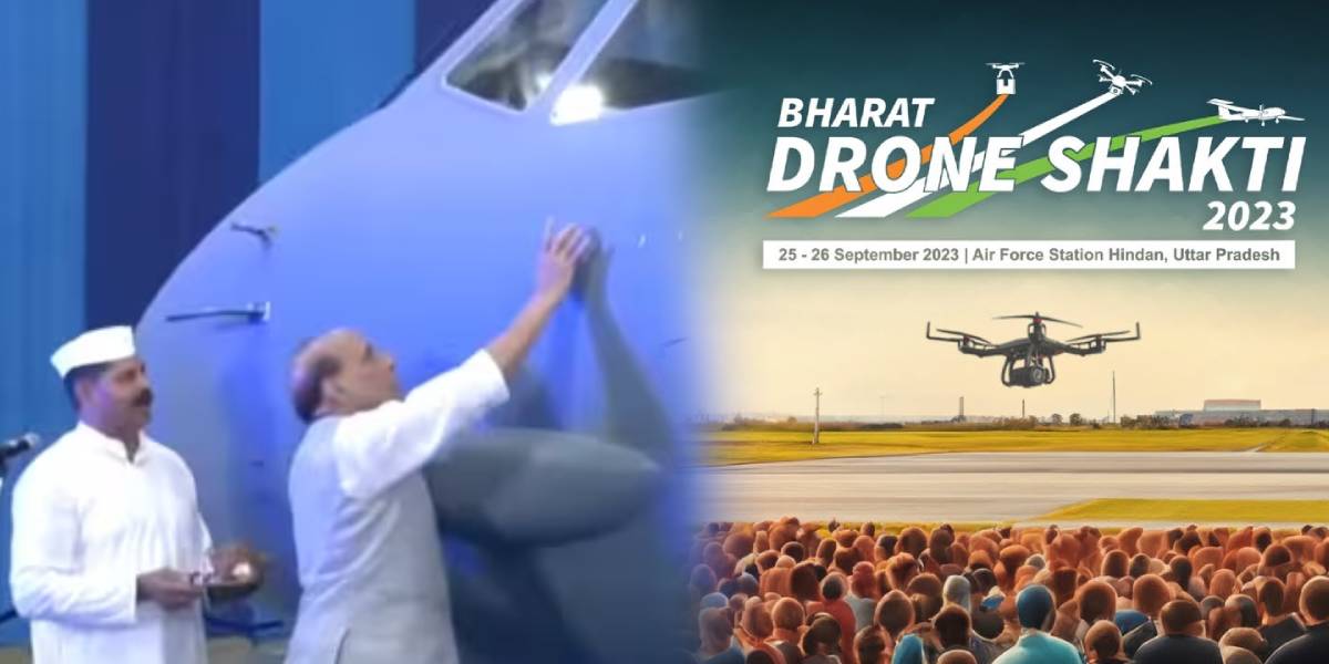 Union Minsiter Rajnath Singh - Bharat Drone Shakthi 2023