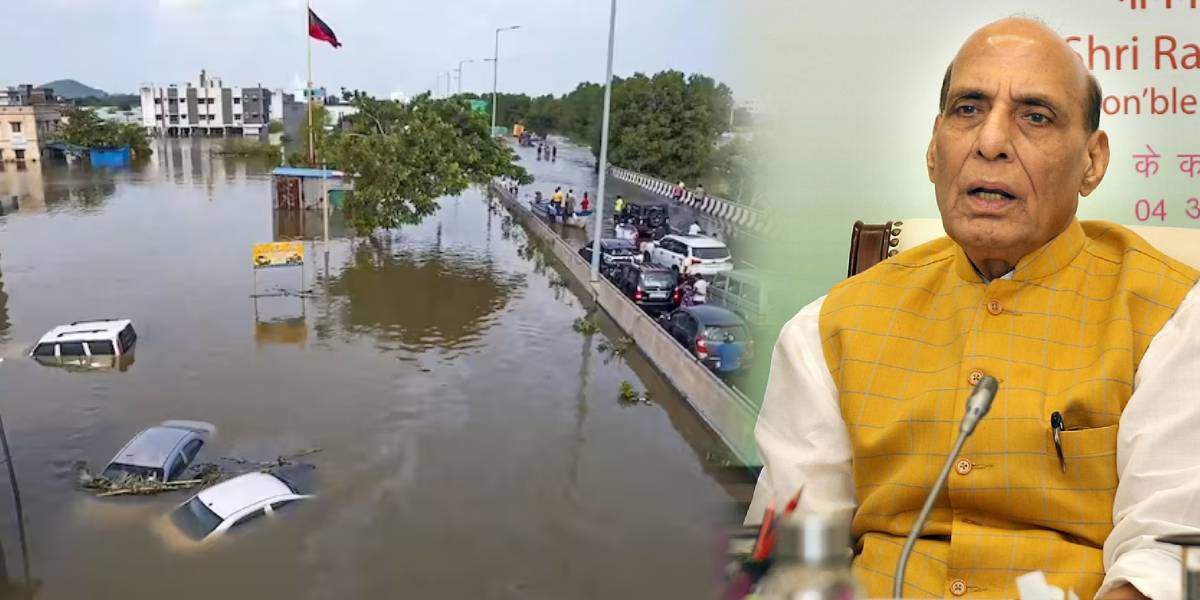 Union minister Rajnath singh visit Chennai flood