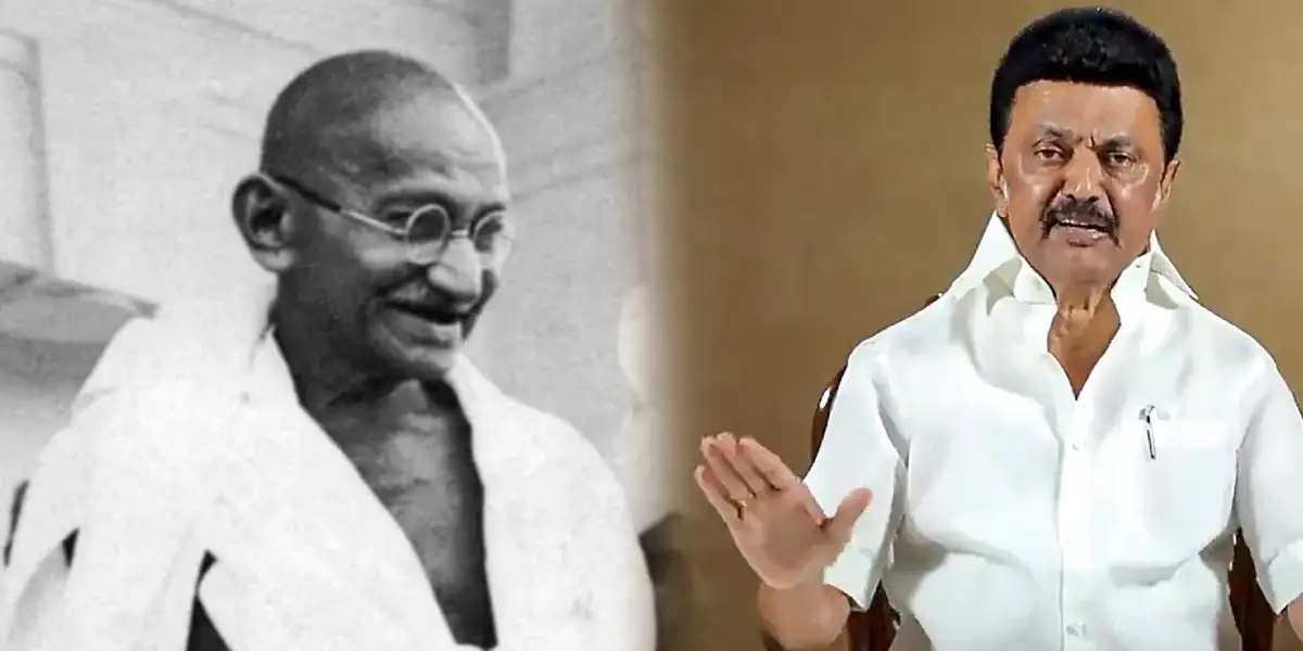 Mahatma gandhi - Tamilandu CM MK Stalin