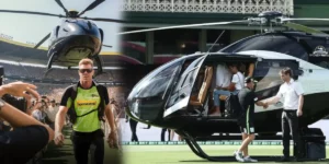 david warner helicopter