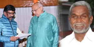 Hemant Soren - Governor CP Radhakrishnan - Sambai Soren