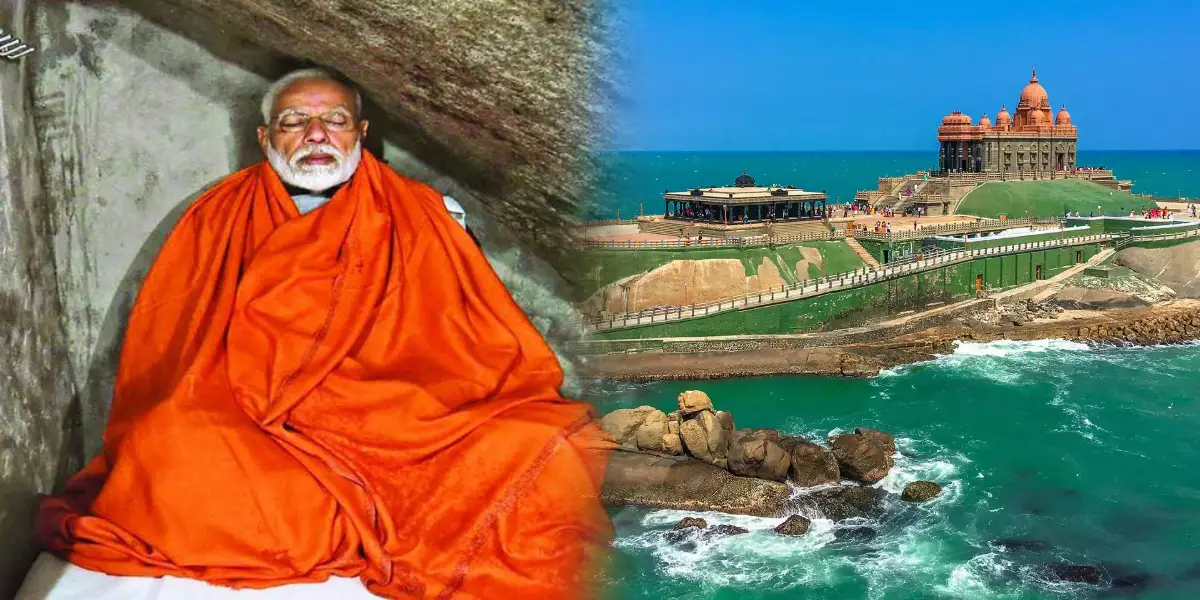 PM Modi - Kanniyakumari Vivekananda Mandapam