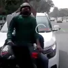 Car hits scooter