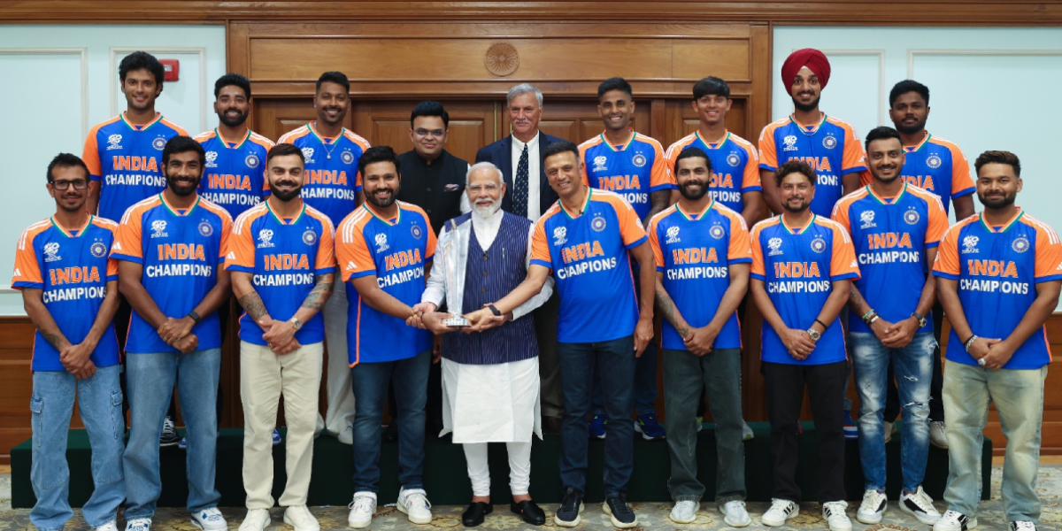 Narendra Modi with ICC 2024 T20 Worldcup