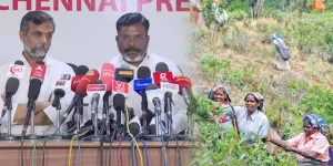 VCK Leader Thirumavalavan speech about Manjolai Estate Issue