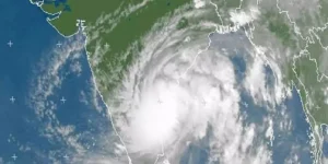 low pressure area in the Bay of Bengal