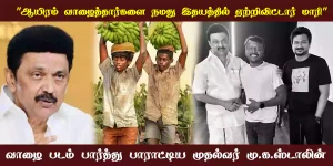 M K Stalin watch Vaazhai