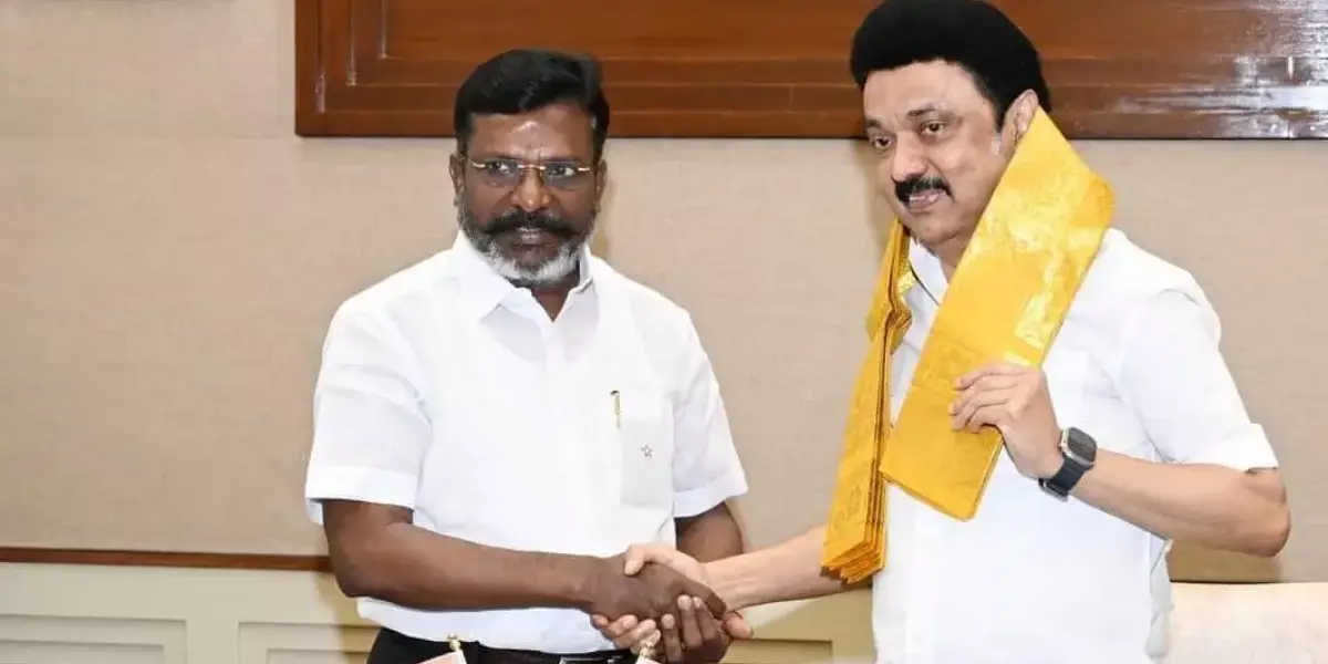 VCK Leader Thirumavalavan - Tamilnadu CM MK Stalin (2)