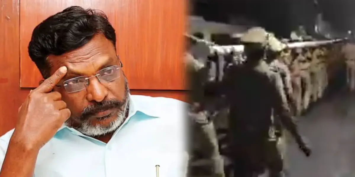 VCK Leader Thirumavalavan - VCK Flag removed from Madurai