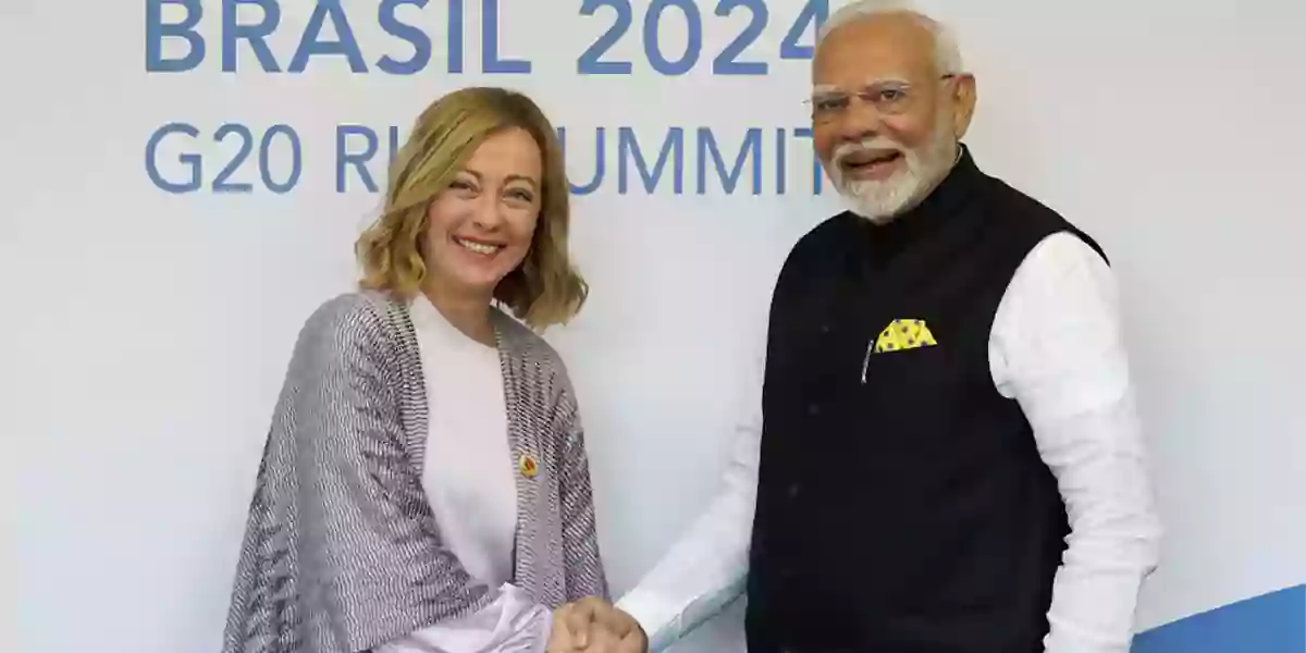 PM Modi - Giorgia Meloni