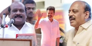 DMK Ministers Kovi Chezhiyan - Tha Mo Anbarasan- TVK Leader Vijay