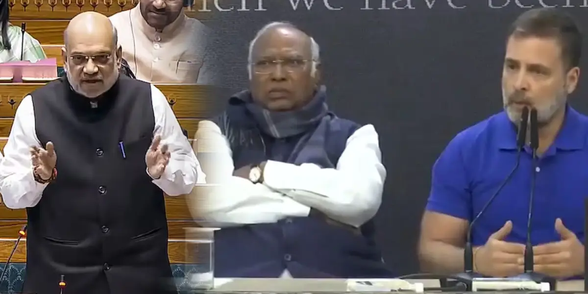 Union minister Amit shah - Mallikarjun kharge - Rahul gandhi