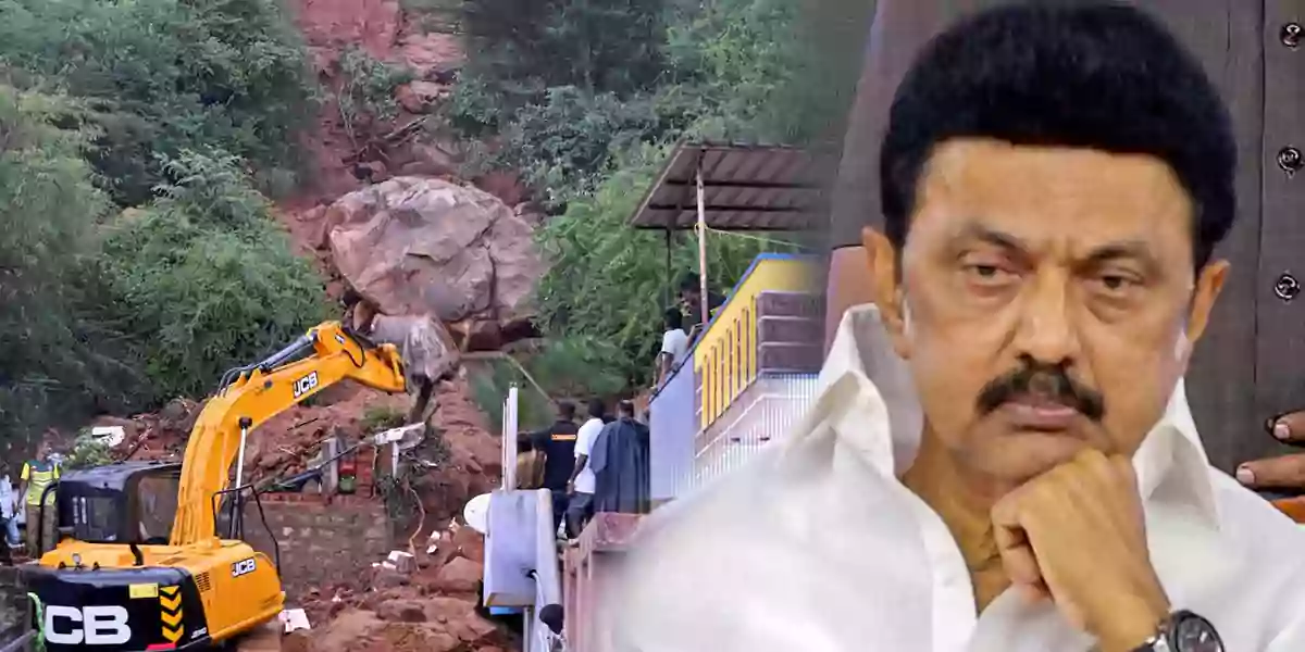 tiruvannamalai landslide cm stalin