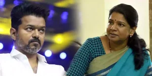 tvk vijay dmk kanimozhi