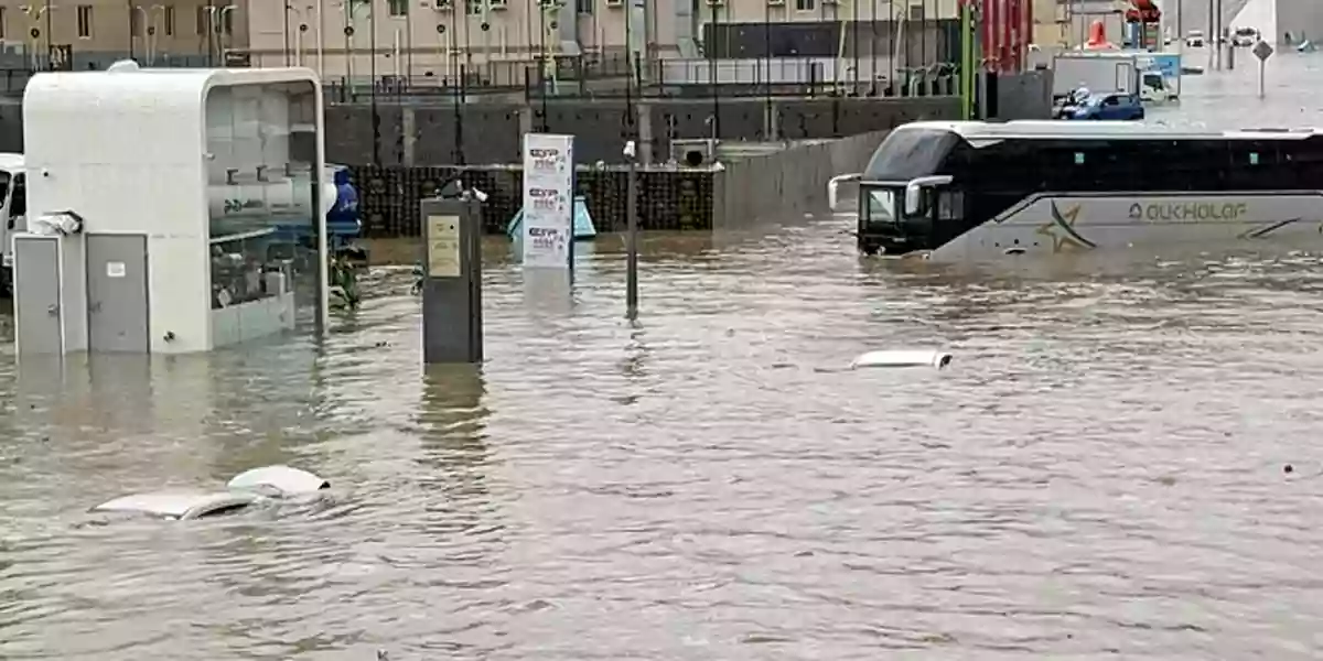 Cars flash floods