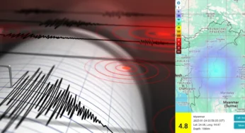 அதிகாலையில் அதிர்ச்சி : மியான்மரில் நிலநடுக்கம்! 4.8 ரிக்டர்.., 106 கிமீ ஆழம்…