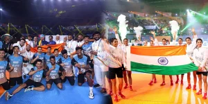 Kho Kho Worldcup 2025 champions - India mens team and India Women team