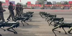 Robotic dogs at Pune Army Day parade