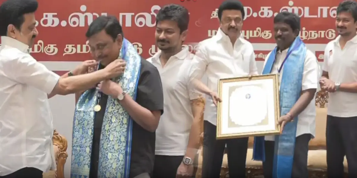 Tamilnadu CM MK Stalin give a Tamilnadu govt Awards 2024