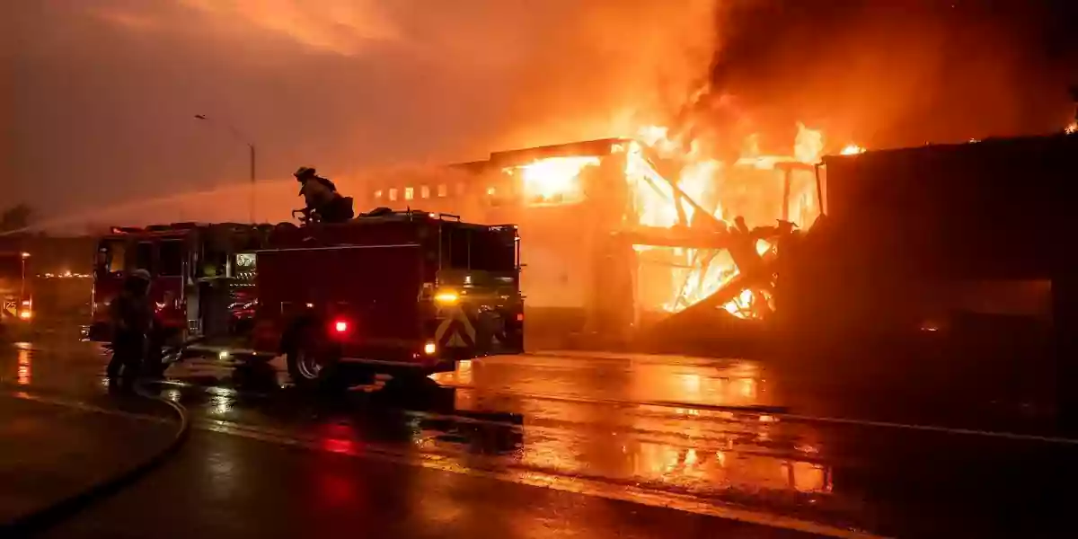 california fire accident