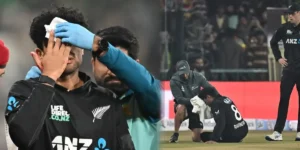 New zealand player Rachin ravindra injured in againt ODI of PAK